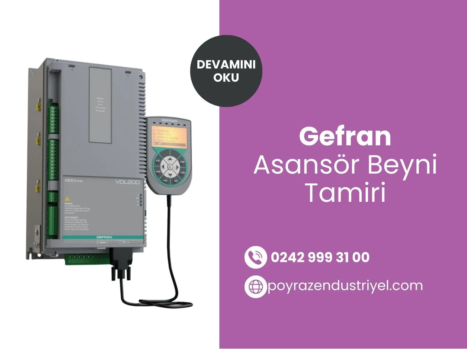 Gefran Asansör Beyni Tamiri